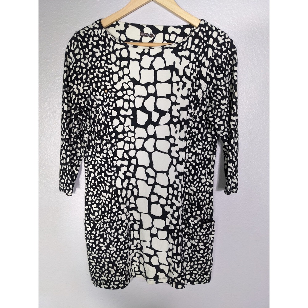 J. Mclaughlin Geometric Print Jersey Stretch‎ Dress Tunic Size Medium N79